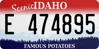 ID license plate E474895