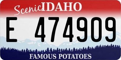 ID license plate E474909