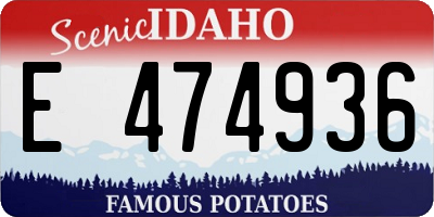 ID license plate E474936
