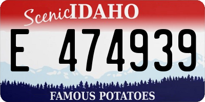 ID license plate E474939