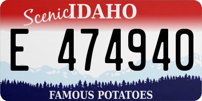 ID license plate E474940