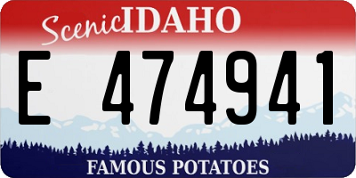 ID license plate E474941