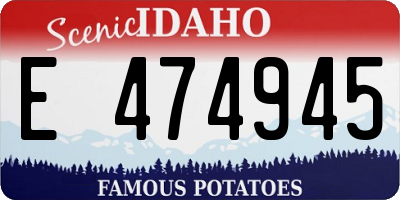 ID license plate E474945