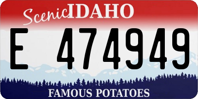 ID license plate E474949
