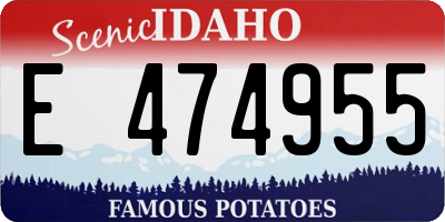 ID license plate E474955