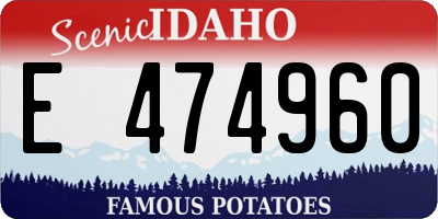 ID license plate E474960