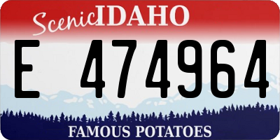 ID license plate E474964
