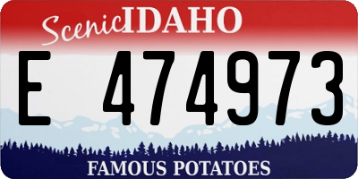 ID license plate E474973