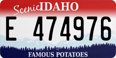 ID license plate E474976