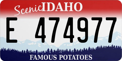 ID license plate E474977