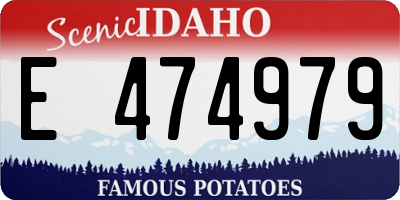 ID license plate E474979