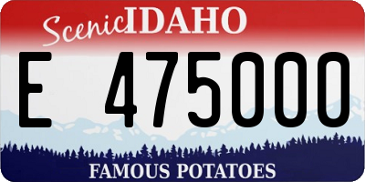 ID license plate E475000