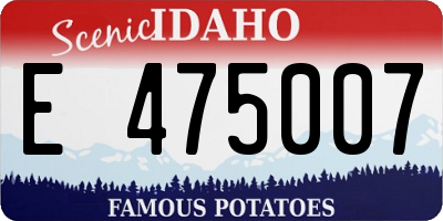 ID license plate E475007