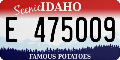 ID license plate E475009