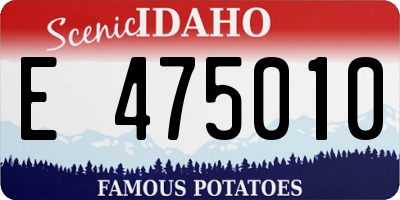 ID license plate E475010