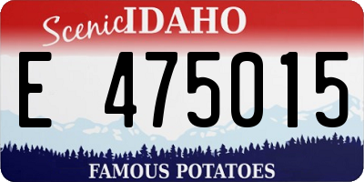 ID license plate E475015