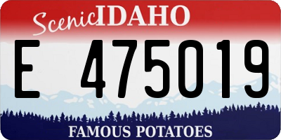 ID license plate E475019