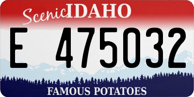 ID license plate E475032