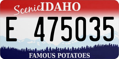 ID license plate E475035