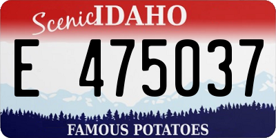 ID license plate E475037