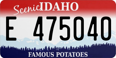 ID license plate E475040