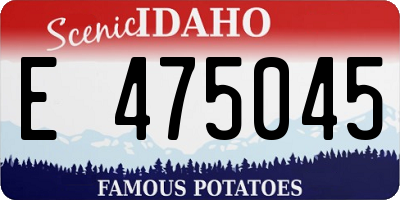 ID license plate E475045