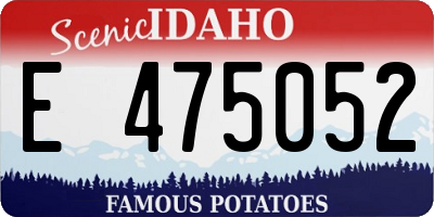 ID license plate E475052