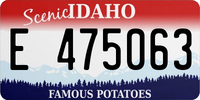ID license plate E475063