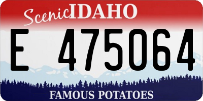 ID license plate E475064