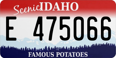 ID license plate E475066