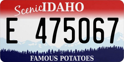 ID license plate E475067