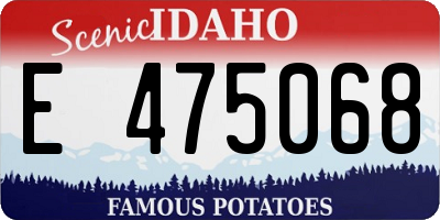 ID license plate E475068