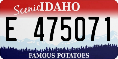 ID license plate E475071
