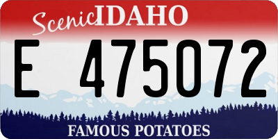 ID license plate E475072
