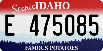ID license plate E475085