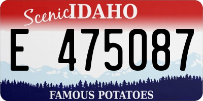 ID license plate E475087