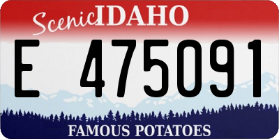 ID license plate E475091