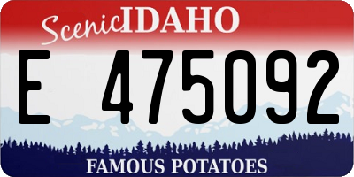 ID license plate E475092