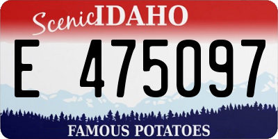 ID license plate E475097