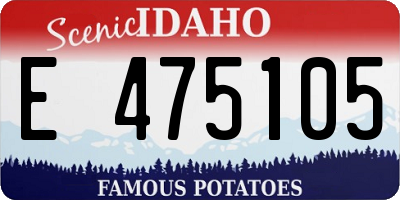 ID license plate E475105