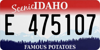 ID license plate E475107