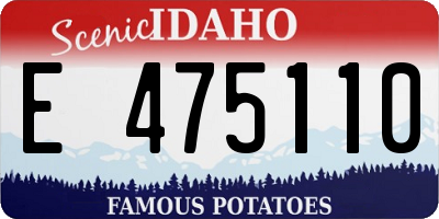 ID license plate E475110