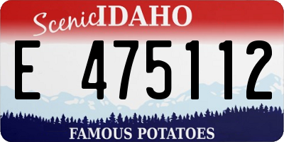 ID license plate E475112