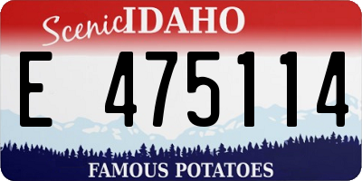 ID license plate E475114