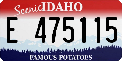 ID license plate E475115
