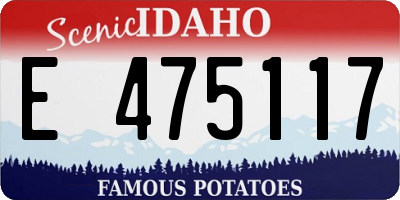 ID license plate E475117