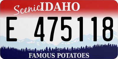 ID license plate E475118