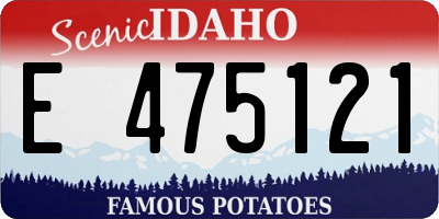 ID license plate E475121