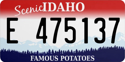 ID license plate E475137
