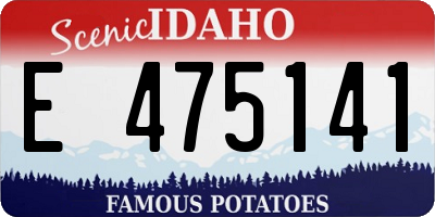 ID license plate E475141
